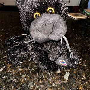 GANZ Black Plush Toy with Red Heart